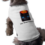 Black Cat Butterfly Painting Art - Multi Doggie T-shirt