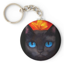 Black Cat Butterfly Painting Art - Multi