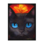 Black Cat Butterfly Painting Art - Multi Postcards