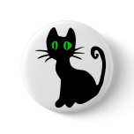 Black Cat Button