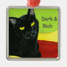 Black Cat Chocolate, Dark and Rich Ornament