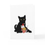 Black Cat Christmas Card