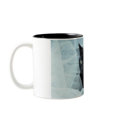 Black Cat Cup Coffee Mug by forbes1954