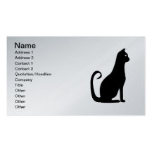 Black Cat Design Business Card Template