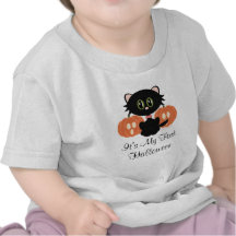 Black Cat First Halloween T-shirt