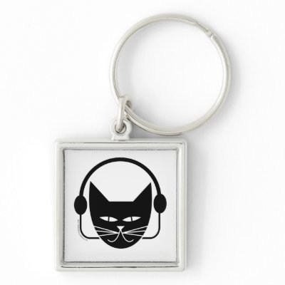 Black Cat FM Key Chain by orangesodapress