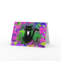 BLACK CAT GREETING CARD