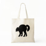 black cat halloween tote bags