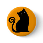 Black Cat Halloween button