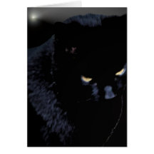 black cat Halloween card