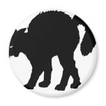 black cat halloween refrigerator magnet