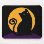 Black Cat Harvest Moon mousepad