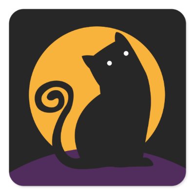 Black Cat Harvest Moon sticker by chrisboydscritters
