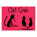 Black Cat Humour "Cat Gak" cards