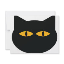 black cat icon custom invitations