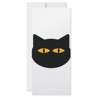 black cat icon full color rack card by TomaniacLines