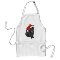 Black Cat in Santa Hat Aprons