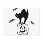 Black Cat Jack-o Bats