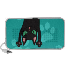 Black Cat jumping out Travel Speaker