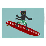 Black Cat Longboard Surfer Cards
