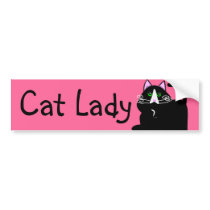 Black Cat Lovers Art Gifts Bumper Sticker