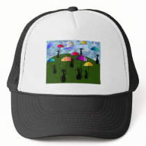 Black Cat Lovers Art Gifts Mesh Hat