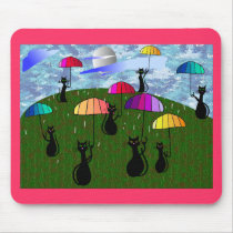 Black Cat Lovers Art Gifts Mouse Pad