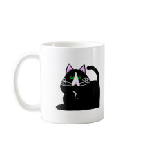 Black Cat Lovers Art Gifts Coffee Mug
