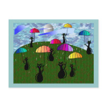Black Cat Lovers Art Gifts Post Card