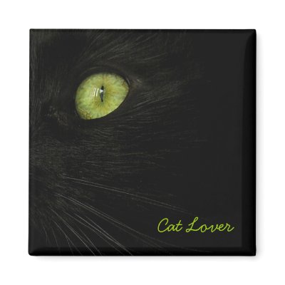 Black Cat magnet by BluePlanet