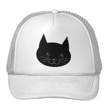 Black Cat Mesh Hat