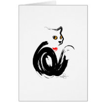 Black Cat 'n' Heart Cards