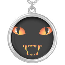 Black Cat Necklace Halloween Cat Jewellery