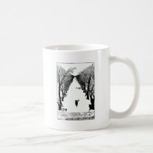 Black Cat on a Lonely Trail Artwork Coffee Mug