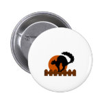 Black Cat On Fence buttons