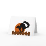 Black Cat On Fence cards