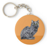 Black Cat orange Keychain