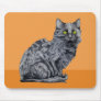 Black Cat orange Mousepad