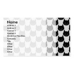 Black Cat Pattern on Light Grey. Business Card