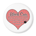 Black Cat Paw Prints Humour Magnet