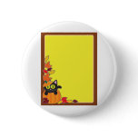 Black Cat Pumpkin Border