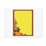 Black Cat Pumpkin Border