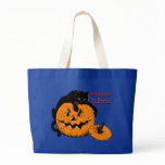 Black Cat Pumpkin Halloween Bags