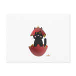 Black Cat Red Christmas Ornament Postcards
