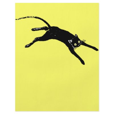 Black cat running flyer by marilenz