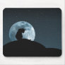 Black Cat Silhouette Mousepad