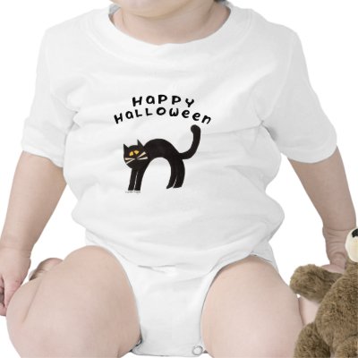 Black Cat T-Shirt by halloweentreats