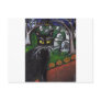 Black cat Vampire Halloween art Post Cards