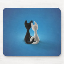 Black Cat White Cat (Colour 1) Mousepad
