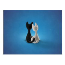 Black Cat White Cat (Colour 1) Post Cards